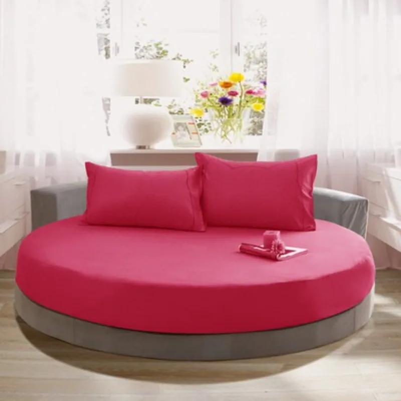 Solid Color Round Bed Protector Pure Cotton Non-slip Mattress Cover for Bedding 220/220cm Diameter Easy Care,Machine Washable
Solid Color Round Bed Protector Pure Cotton Non-slip Mattress Cover for Bedding 220/220cm Diameter Easy Care,Machine Washable