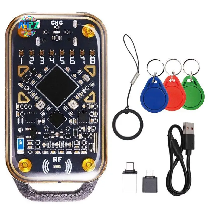 A42Z-Chameleon Ultra Smart Card Emulator RFID Smart Chip Reader 125Khz 13.56Mhz Card Decode NFC Duplicator+3Xuid Keychain
A42Z-Chameleon Ultra Smart Card Emulator RFID Smart Chip Reader 125Khz 13.56Mhz Card Decode NFC Duplicator+3Xuid Keychain