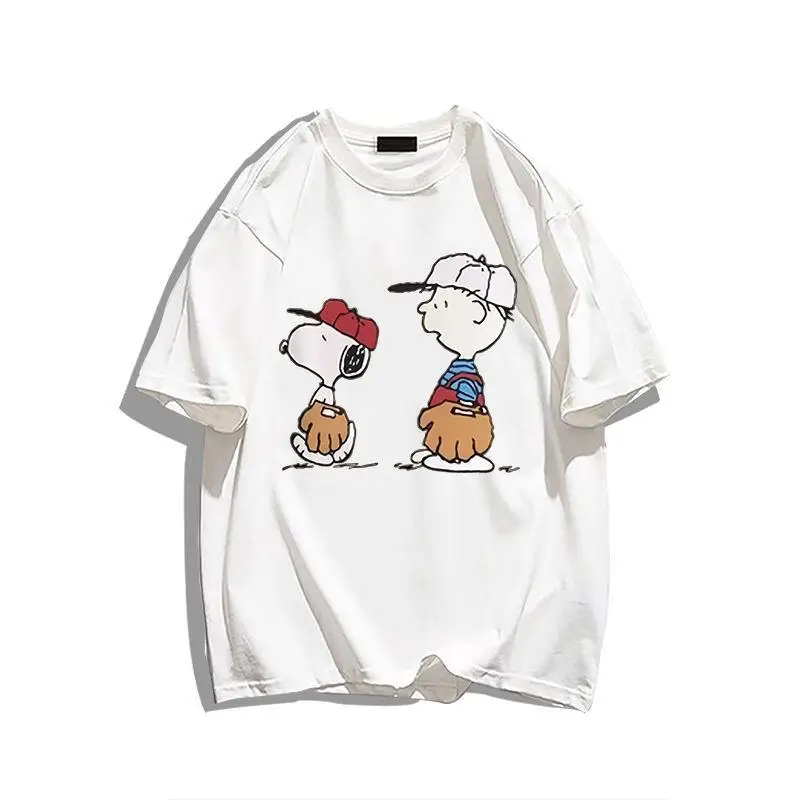 Новинка Kawaii Snoopy аниме мультфильм Милая хлопковая Футболка с принтом с коротким рукавом парный летний Универсальный Свободный Топ
Новинка Kawaii Snoopy аниме мультфильм Милая хлопковая Футболка с принтом с коротким рукавом парный летний Универсальный Свободный Топ