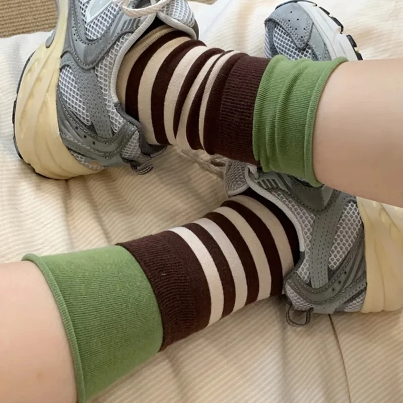 Ladies' Socks Japanese Striped Comfortable Breathable Cotton Socks For Girl Contrasting Kawaii Rolled Edge Sports Mid Tube Socks
Ladies' Socks Japanese Striped Comfortable Breathable Cotton Socks For Girl Contrasting Kawaii Rolled Edge Sports Mid Tube Socks