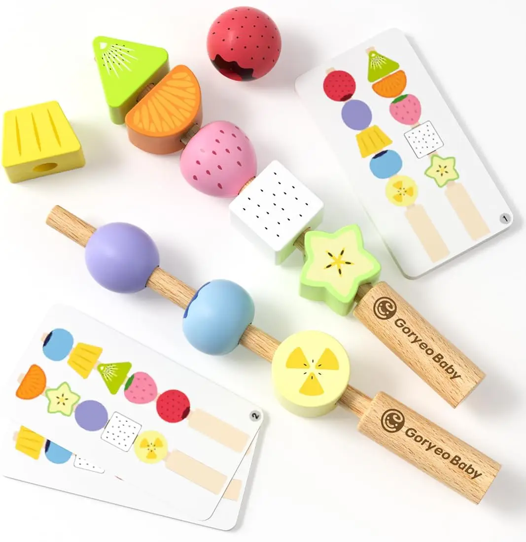 Montessori Wooden Beaded Toy for 3 4 5 Years Old Toddlers, Sorting and Stacking Block, Threading Preschool Learning Toy
Montessori Wooden Beaded Toy for 3 4 5 Years Old Toddlers, Sorting and Stacking Block, Threading Preschool Learning Toy