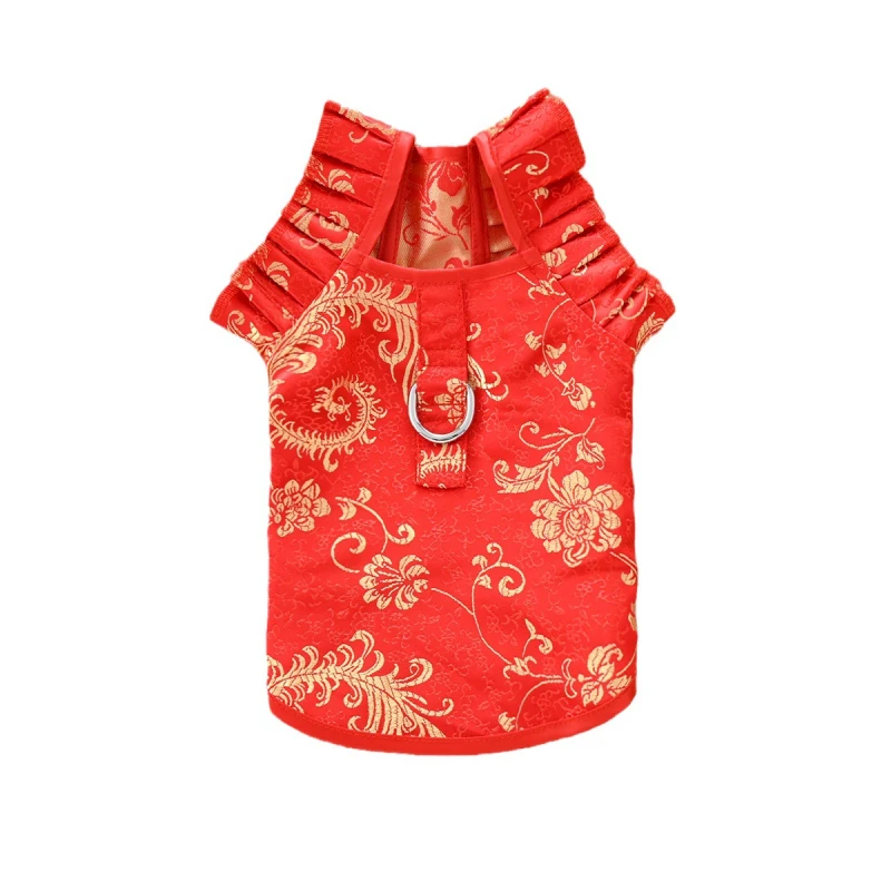 Chinese New Year Pet Clothes Dog Tang Suit Cat Puppy Vest Skirt Yorkie Pomeranian Maltese Bichon Poodle Schnauzer Dog Clothing
Chinese New Year Pet Clothes Dog Tang Suit Cat Puppy Vest Skirt Yorkie Pomeranian Maltese Bichon Poodle Schnauzer Dog Clothing