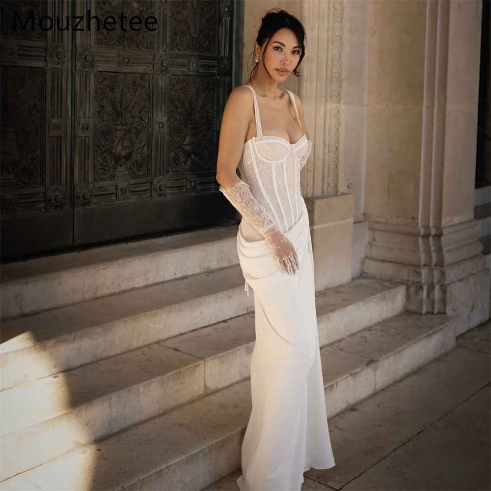 Mouzhetee Mermaid Simple Spaghetti Strap Lace Wedding Dresses Pleat Corset Elegant Brides Gown Custom Made 2026
Mouzhetee Mermaid Simple Spaghetti Strap Lace Wedding Dresses Pleat Corset Elegant Brides Gown Custom Made 2026