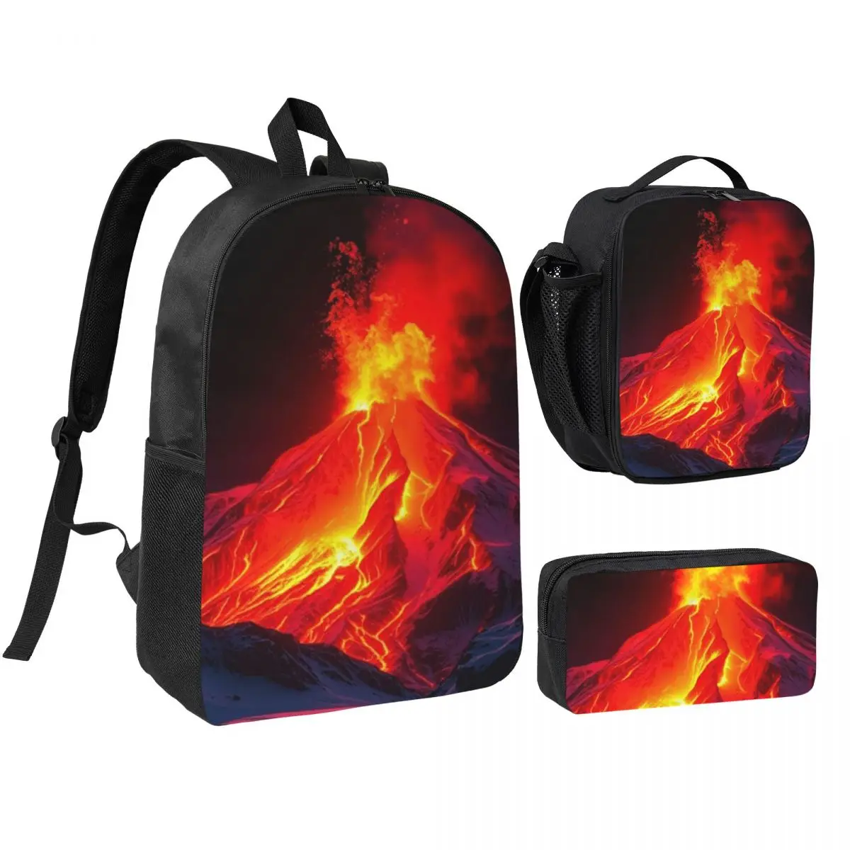Volcano In The Snow Backpack Boys Girls BookBag School Bag Shoulder Bags 3ps Insulated Lunch Bag Pencil Case
Volcano In The Snow Backpack Boys Girls BookBag School Bag Shoulder Bags 3ps Insulated Lunch Bag Pencil Case