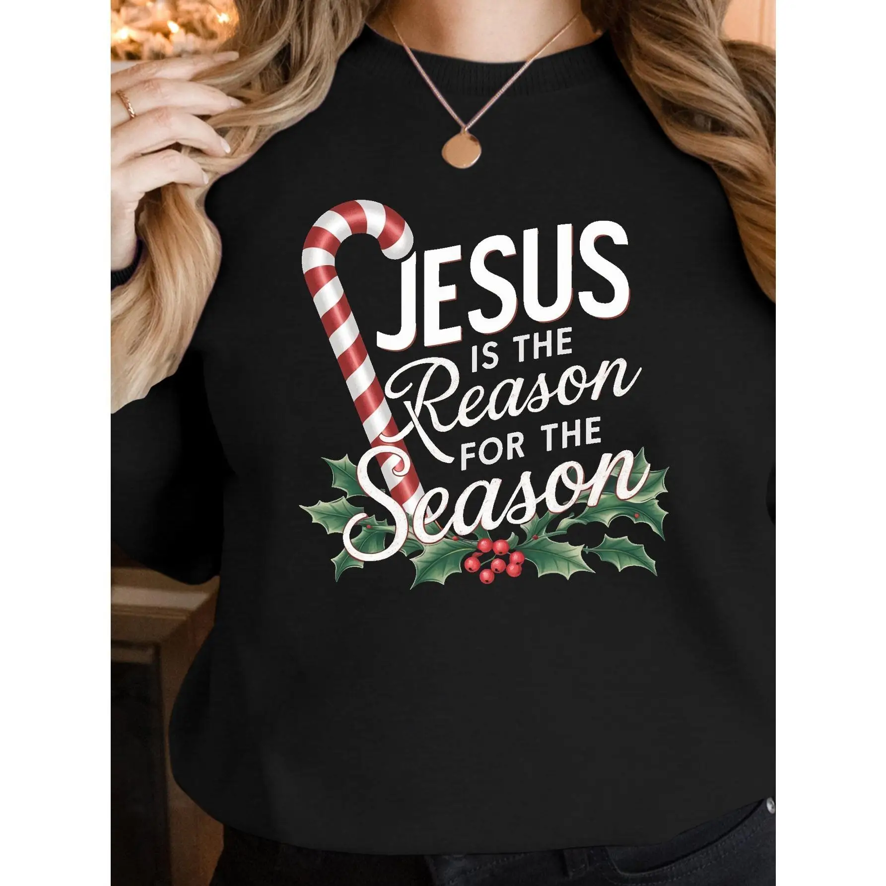 Christian Christmas Sweatshirt "Jesus Is The Reason" Women's Religious Holiday Pullover, Faith Graphic Crewneck Top
Christian Christmas Sweatshirt "Jesus Is The Reason" Women's Religious Holiday Pullover, Faith Graphic Crewneck Top