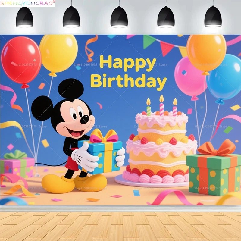 Disney Mickey Mouse Kids Happy Birthday Background Minnie Party Decorations Baby Shower Disneyland Photography Backdrops XC-05
Disney Mickey Mouse Kids Happy Birthday Background Minnie Party Decorations Baby Shower Disneyland Photography Backdrops XC-05