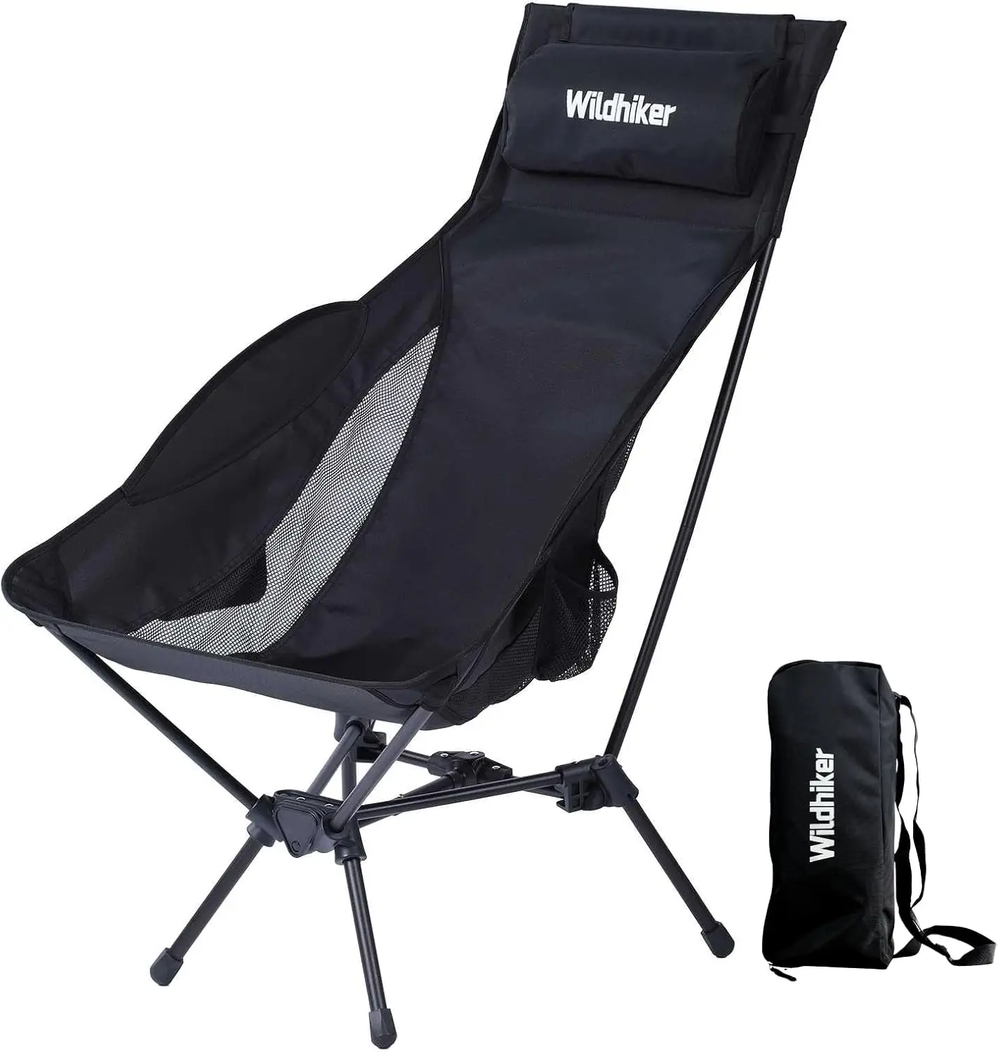 Portable Folding Camping Chair with Pillow, Recline, Armrests & Pockets - Lightweight for Travel, RV, Festival - Black
Portable Folding Camping Chair with Pillow, Recline, Armrests & Pockets - Lightweight for Travel, RV, Festival - Black