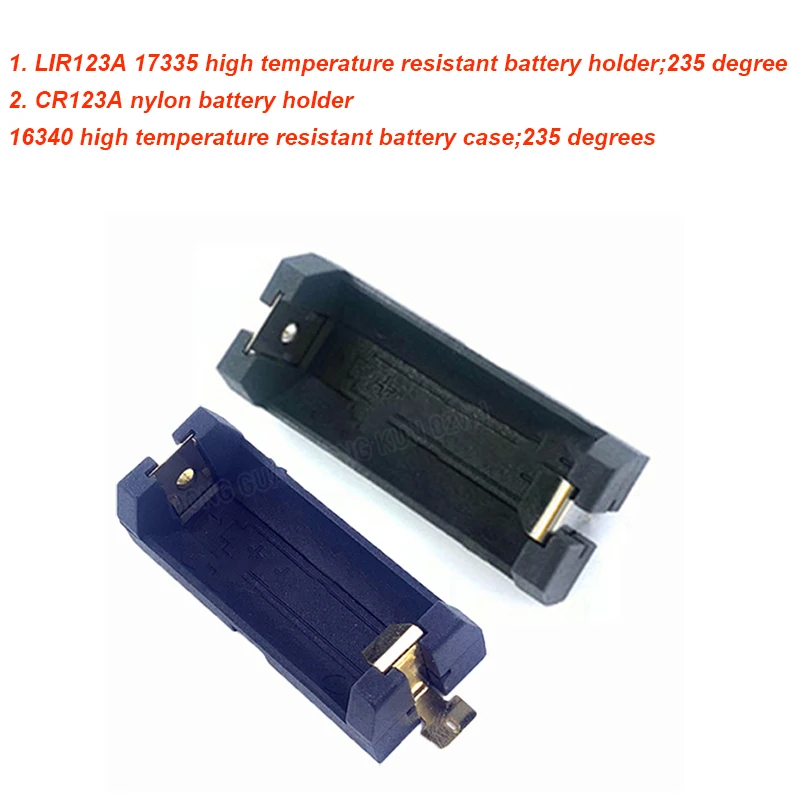 1PCS CR123A 16340 Single Cell Battery Holder LIR123A 17335 Nylon Battery Storage Box Flame Retardant Pin Type Gold Plated Patch
1PCS CR123A 16340 Single Cell Battery Holder LIR123A 17335 Nylon Battery Storage Box Flame Retardant Pin Type Gold Plated Patch