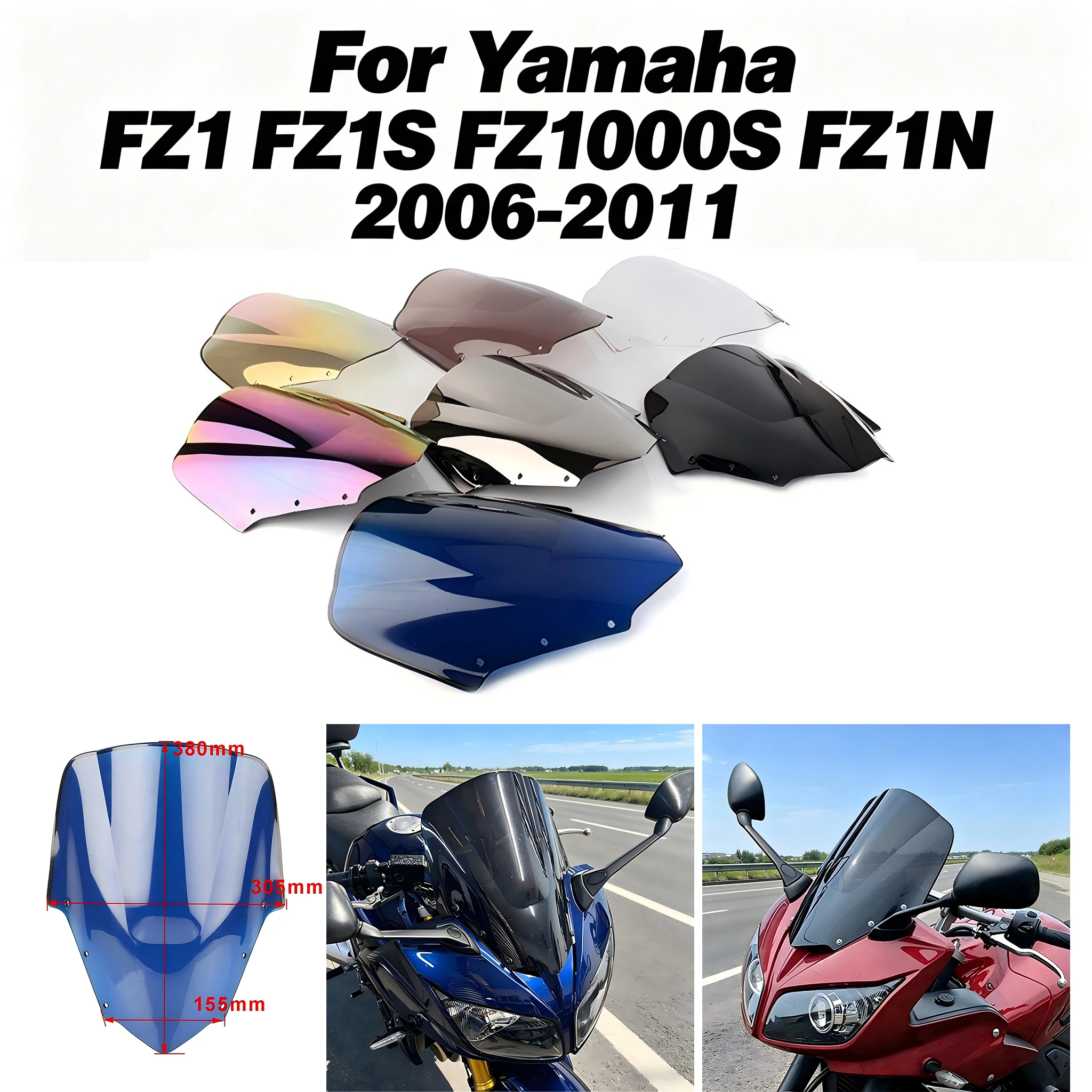 Windshield For Yamaha FZ1S FZ1 FZ-1 1000 S 2006-2011 Double Bubble Windscreen Motorcycle Accessories Fairing Deflector
Windshield For Yamaha FZ1S FZ1 FZ-1 1000 S 2006-2011 Double Bubble Windscreen Motorcycle Accessories Fairing Deflector
