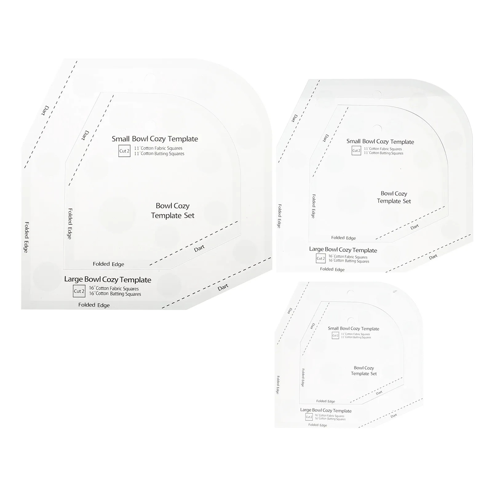 3Pcs Bowl Cozy Template Acrylic Sewing Ruler DIY Patchwork Tool for Bowl Mat Craft Sturdy Non-Deform Smooth Edge Design
3Pcs Bowl Cozy Template Acrylic Sewing Ruler DIY Patchwork Tool for Bowl Mat Craft Sturdy Non-Deform Smooth Edge Design