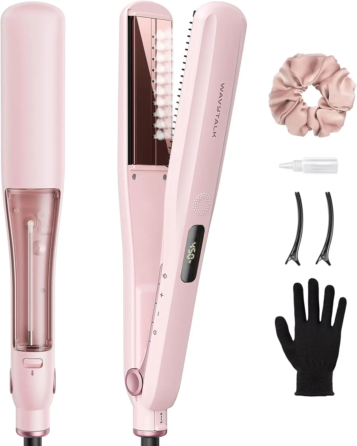 Steam Hair Straightener, Reduces Damage, Nourishes & Straightens, 1.38'' Nano Titanium Flat Iron with Detachable Comb, Sakura Pink
Steam Hair Straightener, Reduces Damage, Nourishes & Straightens, 1.38'' Nano Titanium Flat Iron with Detachable Comb, Sakura Pink