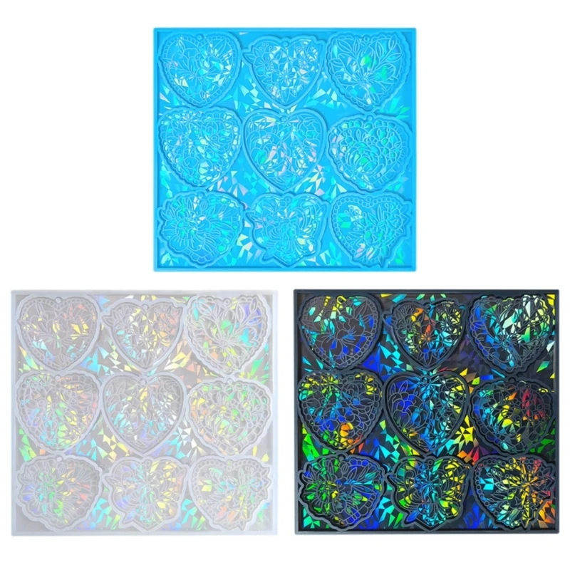 Resin Molds Heart Silicone Mold for Epoxy Casting DIY Rainbow Light Pendant Decoration Mold Jewelry Tool N2UE
Resin Molds Heart Silicone Mold for Epoxy Casting DIY Rainbow Light Pendant Decoration Mold Jewelry Tool N2UE