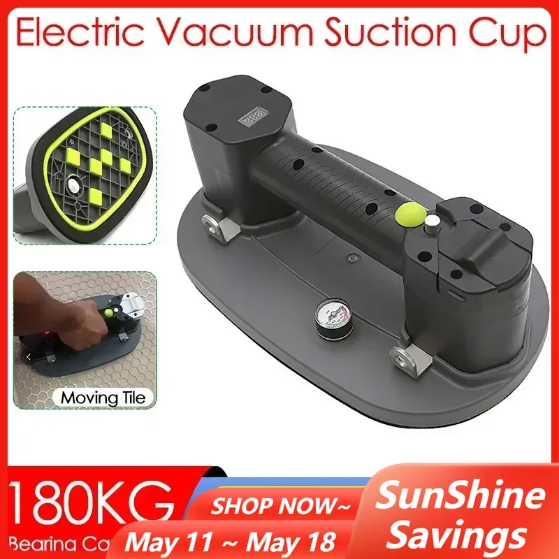 2600mAh Electric Vacuum Suction Cups for Tile Glass Granite Metal Wood 180KG Bearing Capacity Heavy Duty Lifter Powerful Suckers
2600mAh Electric Vacuum Suction Cups for Tile Glass Granite Metal Wood 180KG Bearing Capacity Heavy Duty Lifter Powerful Suckers