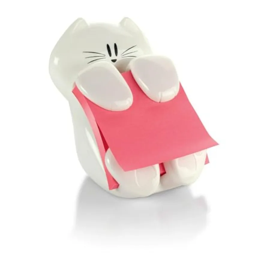 Dispenser, Sticky Note Holder, White Cat Design, Includes 45 Pop-Up Sheets of 3 in x 3 in Pink, Sticky Notes Holder for Desk, C
Dispenser, Sticky Note Holder, White Cat Design, Includes 45 Pop-Up Sheets of 3 in x 3 in Pink, Sticky Notes Holder for Desk, C