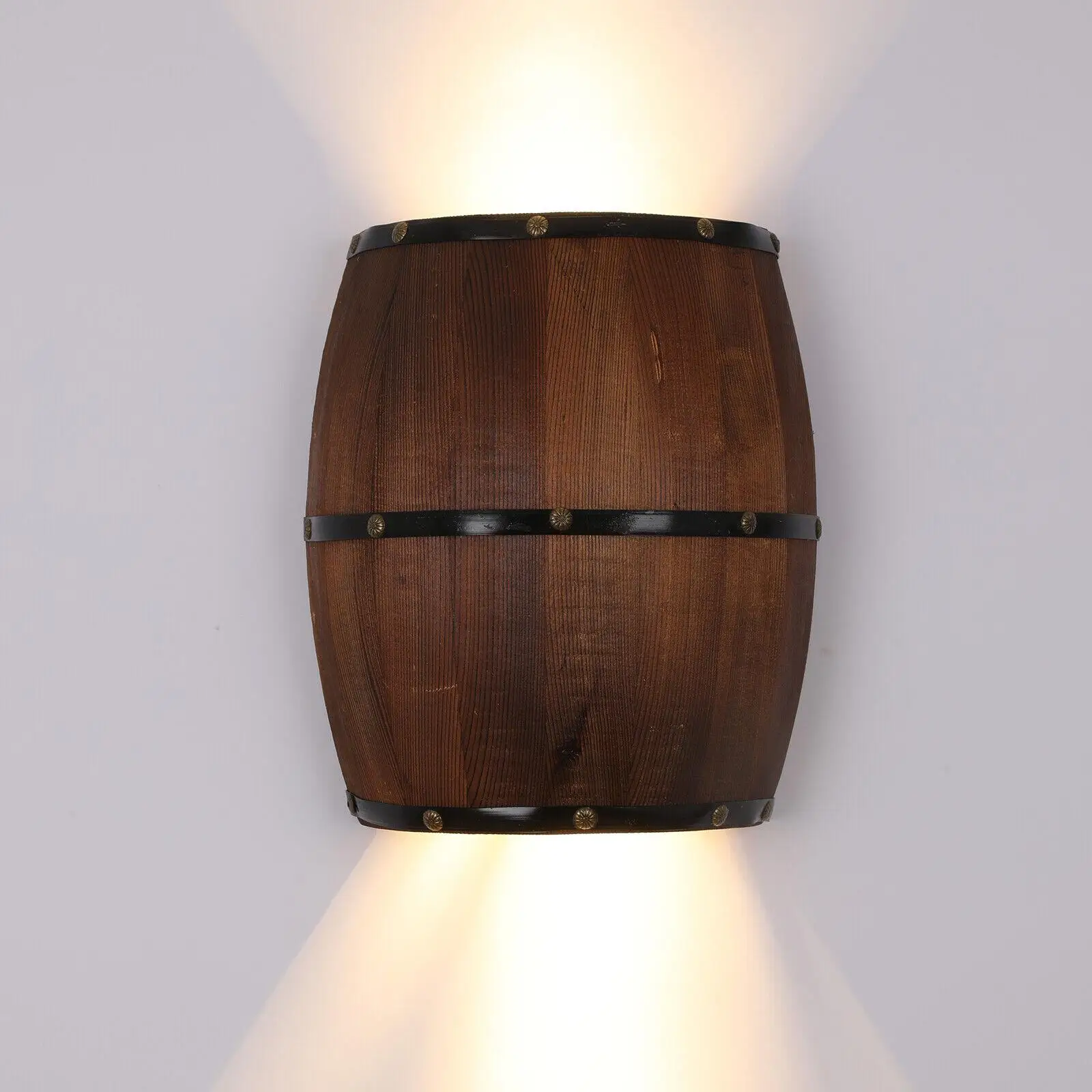 NEW Wall Lamp Wood Country Wine Barrel Lights Sconce Up Down Room Decor
NEW Wall Lamp Wood Country Wine Barrel Lights Sconce Up Down Room Decor