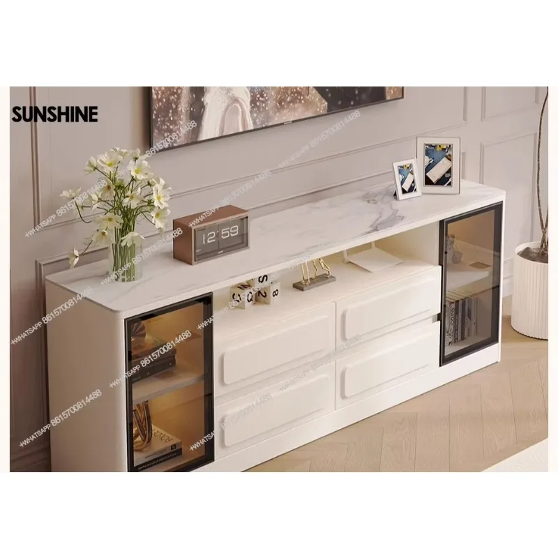 Light luxury high-end rock panel TV cabinet, living room floor cabinet, high floor TV cabinetX
Light luxury high-end rock panel TV cabinet, living room floor cabinet, high floor TV cabinetX