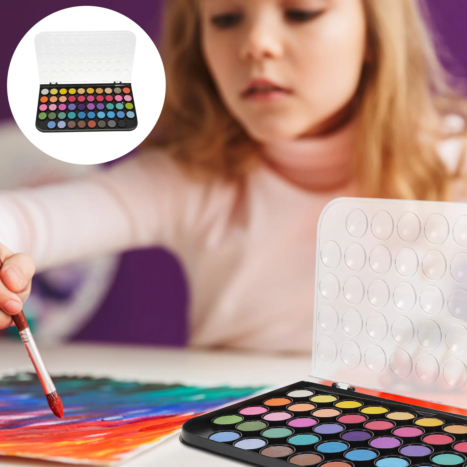 1 set 48 Colors Watercolor Paint Set Portable Solid Pigments Kids Student Artist Craft Supplies Washable Painting Materials
1 set 48 Colors Watercolor Paint Set Portable Solid Pigments Kids Student Artist Craft Supplies Washable Painting Materials