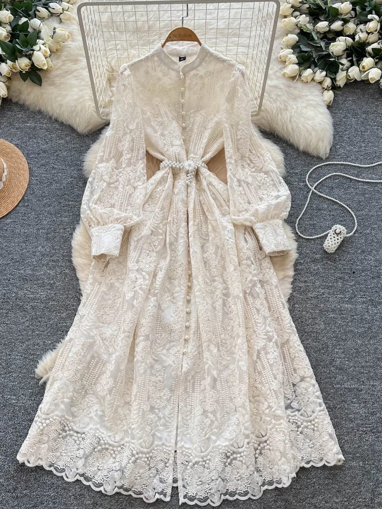 Elegant Retro Court Style Embroidered Mesh Waist Cinched Belted Single Button Long Skirt Women's Fashion Commute High Waist A...
Elegant Retro Court Style Embroidered Mesh Waist Cinched Belted Single Button Long Skirt Women's Fashion Commute High Waist A...