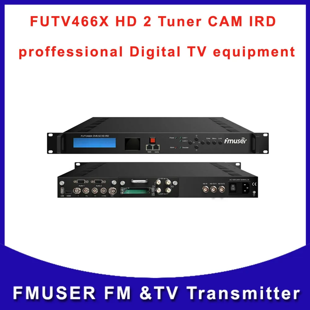 FUTV466X HD 2 Tuner CAM IRD DVB-C/T/T2/S/S2 RF Input ASI IP With MUX And BISS Free Shipping
FUTV466X HD 2 Tuner CAM IRD DVB-C/T/T2/S/S2 RF Input ASI IP With MUX And BISS Free Shipping