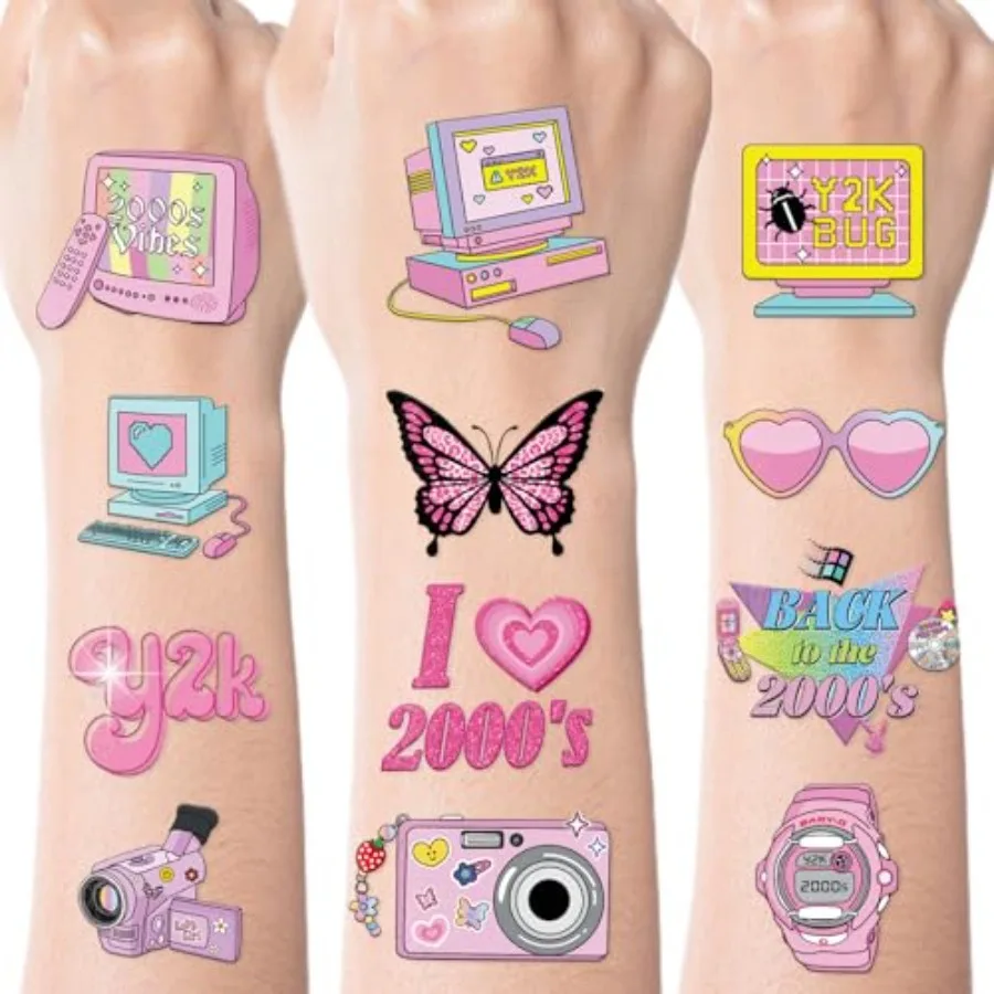 Y2K Temporary Tattoos Decor, 200+ Y2k Birthday Party Decorations, Cool 2000s Cyber Trendn Tattoo Stickers for Teens Retro 00s B
Y2K Temporary Tattoos Decor, 200+ Y2k Birthday Party Decorations, Cool 2000s Cyber Trendn Tattoo Stickers for Teens Retro 00s B
