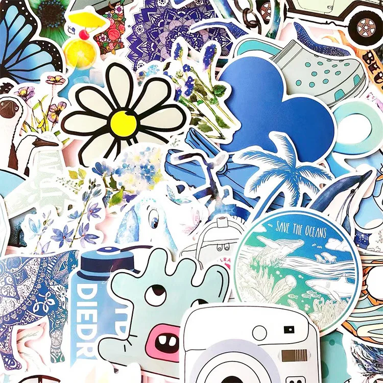 10/30/50pcs Blue Fresh Literary Luggage Pencil Cases Walls Floors Helmets Sticker Guitar Fridge Glasses Cups Decals
10/30/50pcs Blue Fresh Literary Luggage Pencil Cases Walls Floors Helmets Sticker Guitar Fridge Glasses Cups Decals