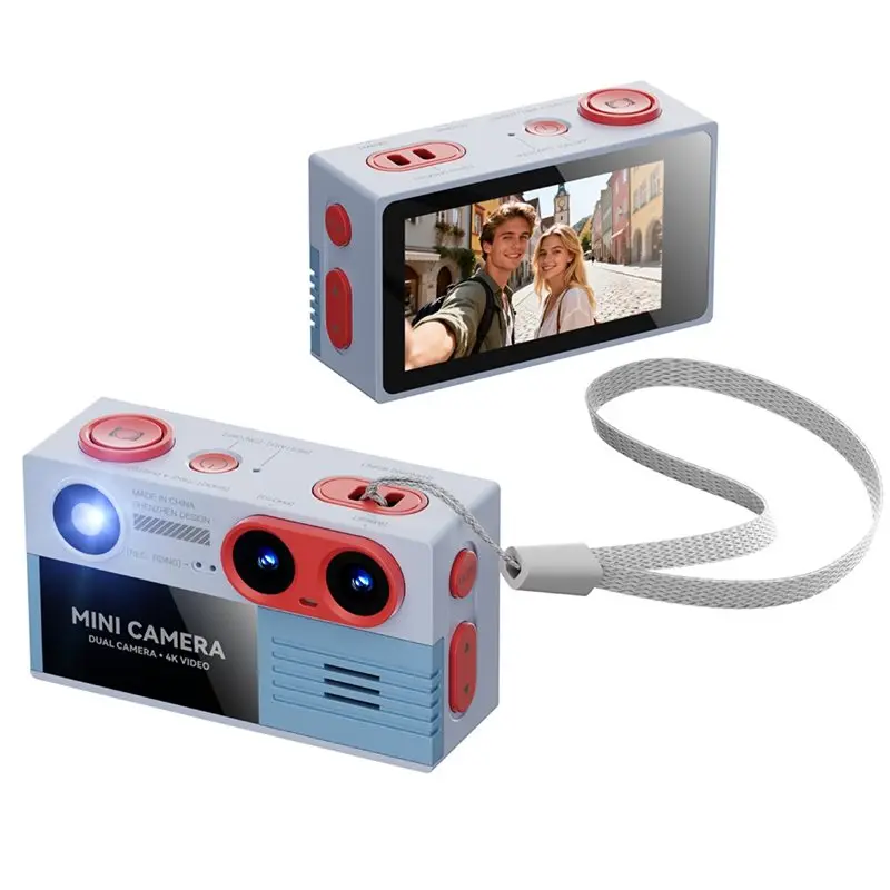 B92B-4K Retro Mini Keychain Thumb Camera Built-In Flash Outdoor Sports Camera Video Filming Children Filters Camera
B92B-4K Retro Mini Keychain Thumb Camera Built-In Flash Outdoor Sports Camera Video Filming Children Filters Camera