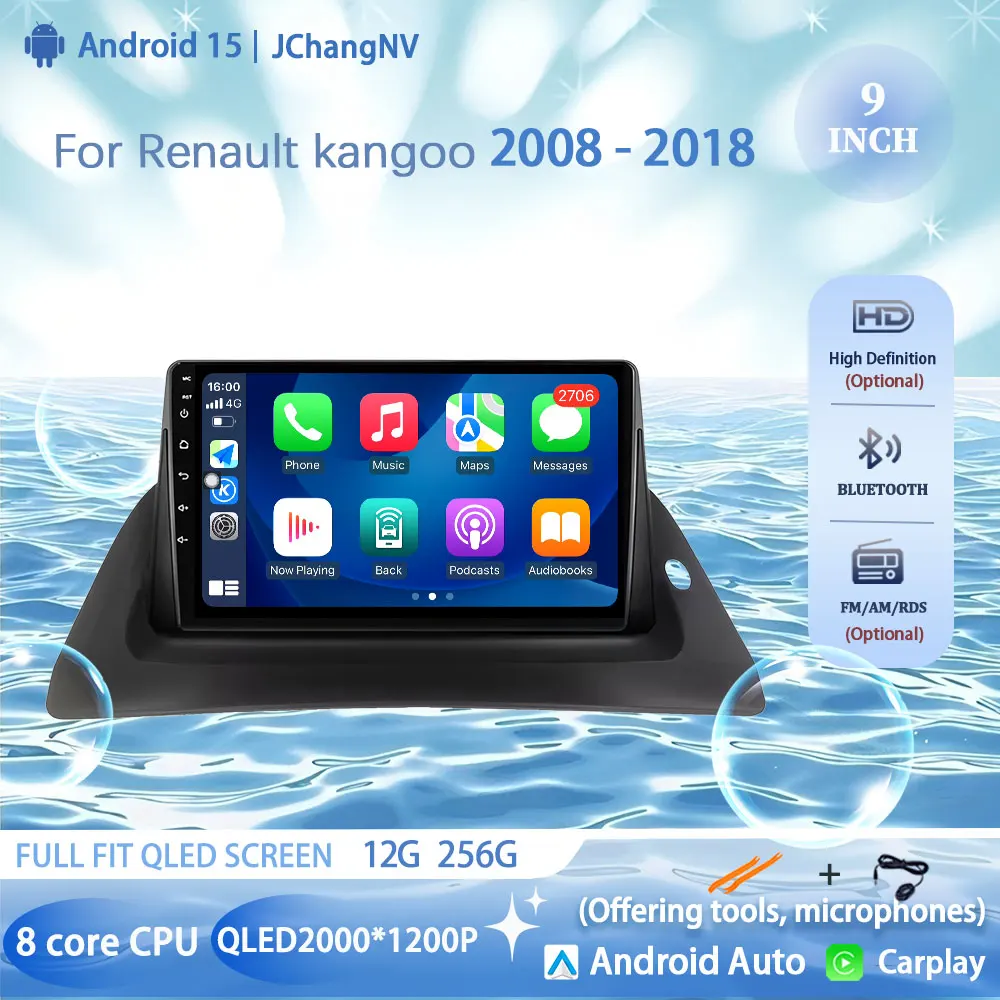 9-дюймовый Android 15 Carplay Auto 2K экран автомобильный радиоприемник мультимедийный плеер для Renault kangoo 2008-2018 авторадио GPS стерео головка Uni
9-дюймовый Android 15 Carplay Auto 2K экран автомобильный радиоприемник мультимедийный плеер для Renault kangoo 2008-2018 авторадио GPS стерео головка Uni