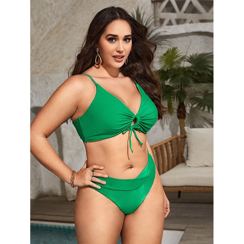 Solid Color Plus Size Split Swimsuit Women's New Bikini Sexy Tight Gathering High Waist Backless Swimsuit Elegantes Casual Y2k
Solid Color Plus Size Split Swimsuit Women's New Bikini Sexy Tight Gathering High Waist Backless Swimsuit Elegantes Casual Y2k