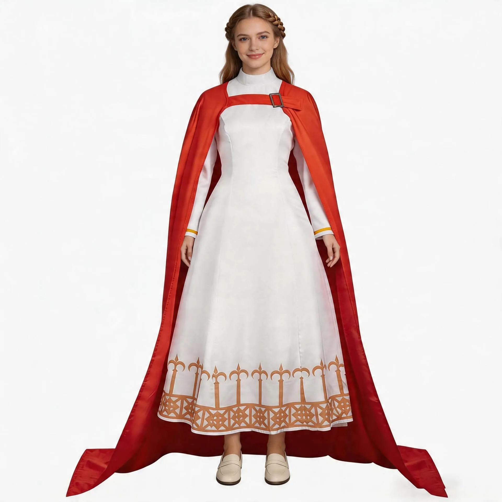 FINAL FANTASY Ovelia Atreya Dress with Cloak Cosplay Costume Game Character Halloween Party Masquerade Clothing for Adults
FINAL FANTASY Ovelia Atreya Dress with Cloak Cosplay Costume Game Character Halloween Party Masquerade Clothing for Adults