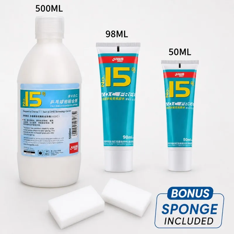 DHS No.15 VOC-Free Glue 50/98/500ml Water Glue for Table Tennis Racket Ping Pong Bat ITTF Approved Professional Accessories
DHS No.15 VOC-Free Glue 50/98/500ml Water Glue for Table Tennis Racket Ping Pong Bat ITTF Approved Professional Accessories