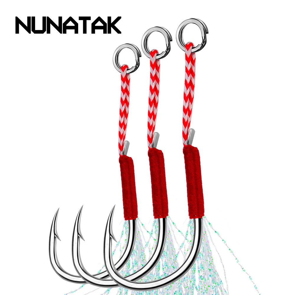 NUNATAK Jig Fishing Hook IRON PLATE HOOK Barbed Sharp Hook With Hole Hook 50PS 6 Sizes Bass Hook Sea Fish Grouper Hook Jig Hook
NUNATAK Jig Fishing Hook IRON PLATE HOOK Barbed Sharp Hook With Hole Hook 50PS 6 Sizes Bass Hook Sea Fish Grouper Hook Jig Hook