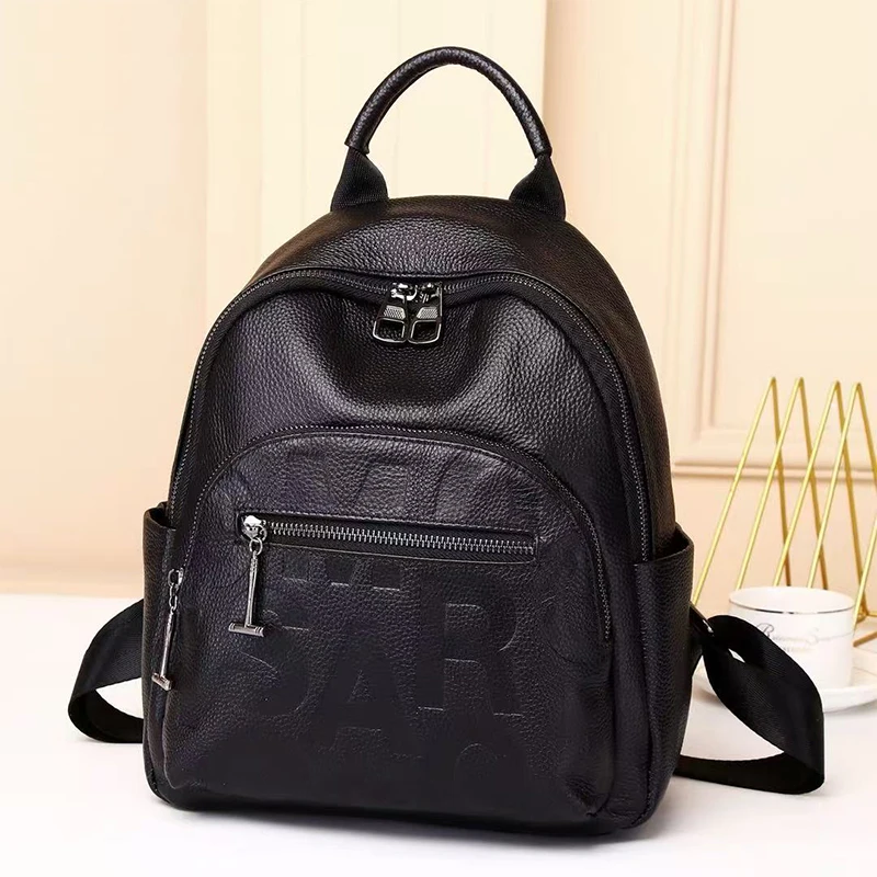 Fashionable and versatile daily cowhide leather backpack large capacity trendy letters classic practical temperament
Fashionable and versatile daily cowhide leather backpack large capacity trendy letters classic practical temperament