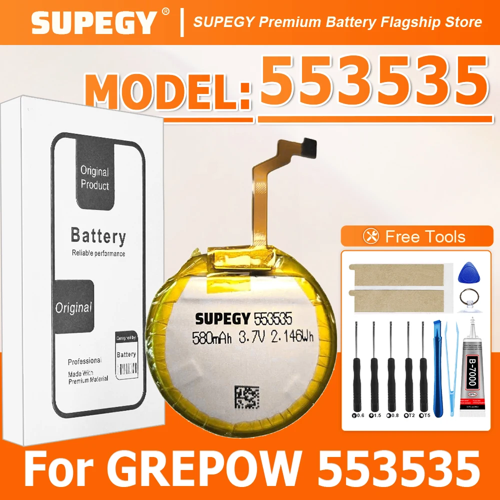 Replacement Battery For GREPOW 553535 Batteries New High Quanlity BATTERY+Free Tools
Replacement Battery For GREPOW 553535 Batteries New High Quanlity BATTERY+Free Tools