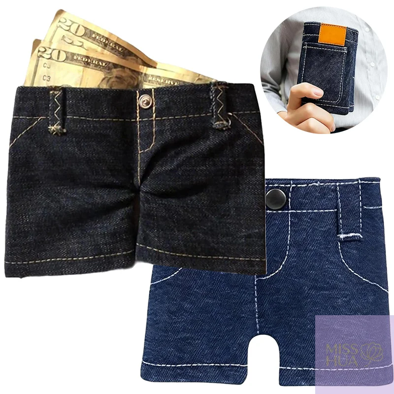 Retro Denim Mini Pants Wallet, Coin Purse and Card Holder; Jeans Styled Foldable Pocket Wallet, Cool Small Sized Purse
Retro Denim Mini Pants Wallet, Coin Purse and Card Holder; Jeans Styled Foldable Pocket Wallet, Cool Small Sized Purse