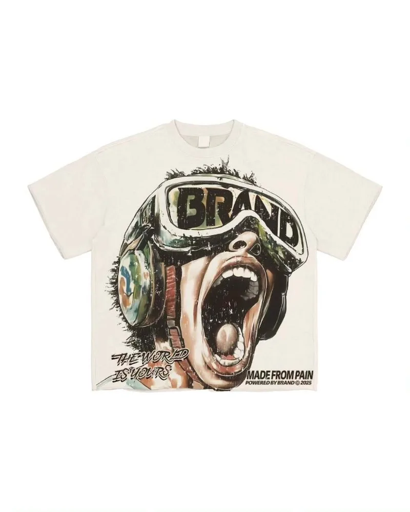 newHip-hop Fashion Y2k Round Neck Pure Cotton T-shirt Letter Printing Loose Short Sleeve Personality Punk Street Brand Clothing
newHip-hop Fashion Y2k Round Neck Pure Cotton T-shirt Letter Printing Loose Short Sleeve Personality Punk Street Brand Clothing