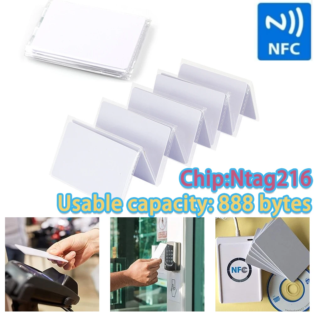 Ntag216 NFC Cards Printable NFC 216 Card 888 Bytes Memory iOS Compatible Digital Business NFC Tags for All NFC Enabled Devices
Ntag216 NFC Cards Printable NFC 216 Card 888 Bytes Memory iOS Compatible Digital Business NFC Tags for All NFC Enabled Devices
