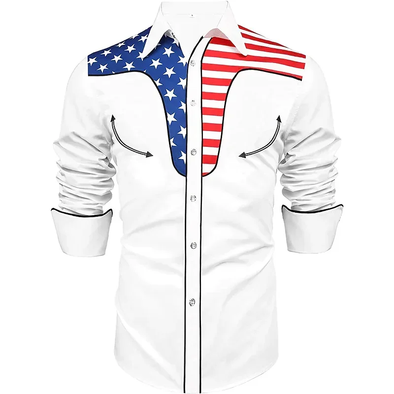 Men's Shirts Western Tribal Print Flag Lapel Black White Gray Outdoor Street Long Sleeves Button Clothing Designer Casual Soft
Men's Shirts Western Tribal Print Flag Lapel Black White Gray Outdoor Street Long Sleeves Button Clothing Designer Casual Soft