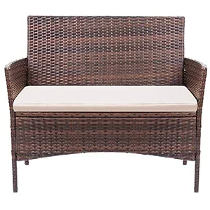 #For Patio Furniture 4 Pieces Conversation Sets, Outdoor Wicker Rattan Chairs, Garden Loveseat with Soft Cushion and Glass Table
#For Patio Furniture 4 Pieces Conversation Sets, Outdoor Wicker Rattan Chairs, Garden Loveseat with Soft Cushion and Glass Table
