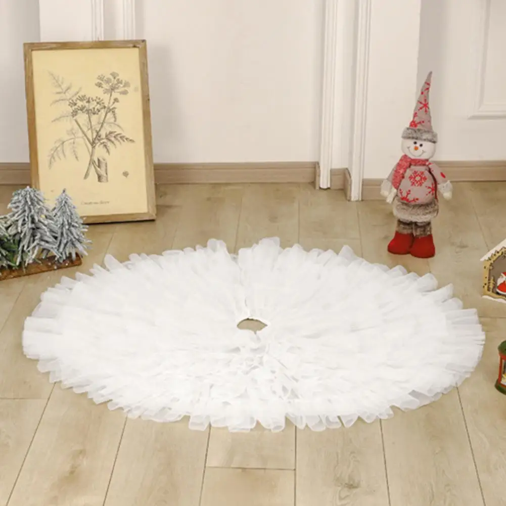 Pleated Christmas Tree Skirt White Tulle Christmas Tree Skirt Elegant Round Pleated Decoration for Holiday Indoor Party Supplies
Pleated Christmas Tree Skirt White Tulle Christmas Tree Skirt Elegant Round Pleated Decoration for Holiday Indoor Party Supplies