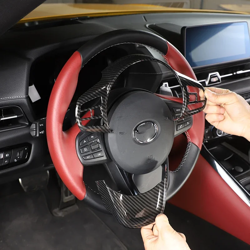 ABS Carbon Fiber Style Steering Wheel Trim Cover Frame Stickers For Toyota GR Supra MK5 A90 A91 2019-2022 Auto Accessories
ABS Carbon Fiber Style Steering Wheel Trim Cover Frame Stickers For Toyota GR Supra MK5 A90 A91 2019-2022 Auto Accessories