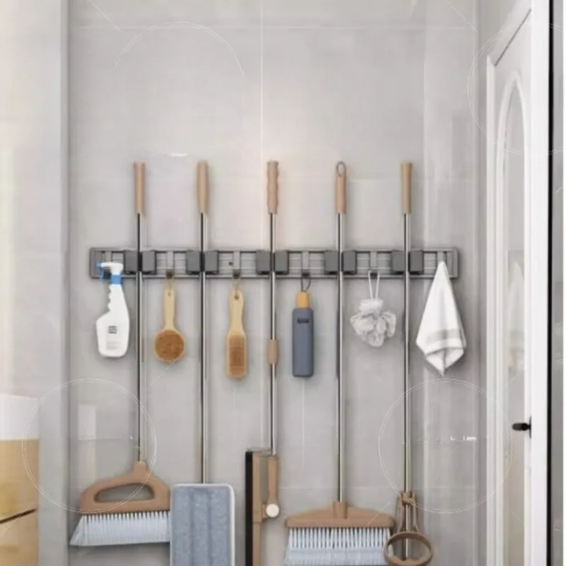 High-end mop wall hanging clip hook non-punching storage shelf household bathroom strong fixing artifact
High-end mop wall hanging clip hook non-punching storage shelf household bathroom strong fixing artifact