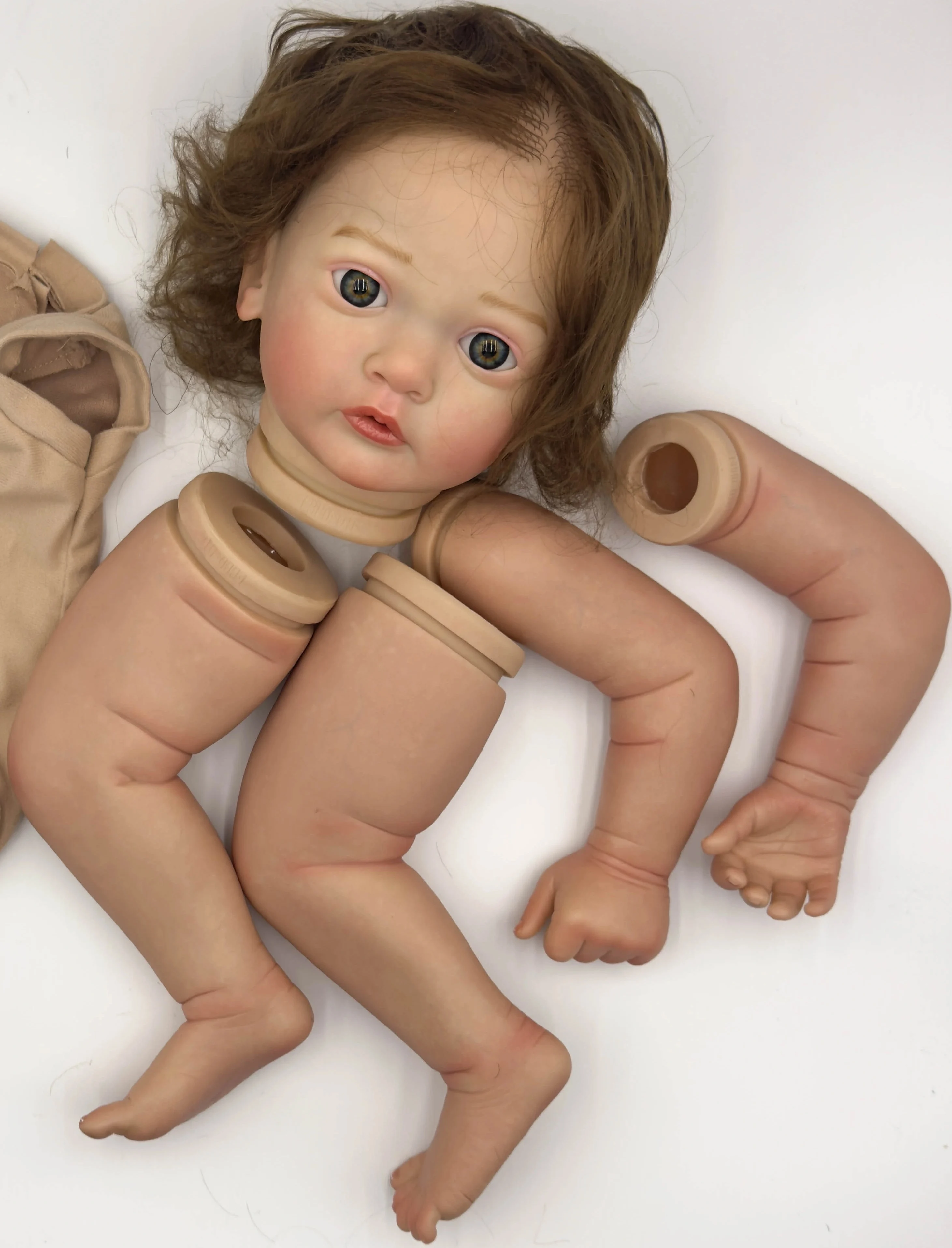 NPK 24inch Ayana Lifelike Unfinished Reborn Doll Kit with Curly Brown Hair Painted Doll Parts for DIY Collectible Figures
NPK 24inch Ayana Lifelike Unfinished Reborn Doll Kit with Curly Brown Hair Painted Doll Parts for DIY Collectible Figures