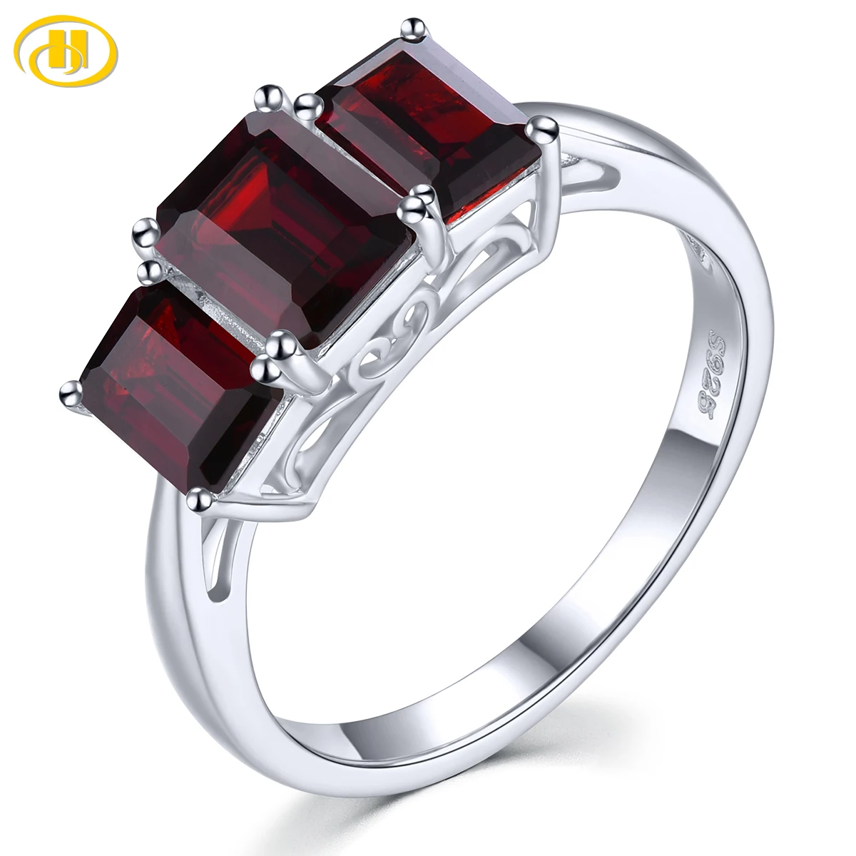 Natural Red Garnet Solid Silver S925 Ring 2.5 Carats Genuine Gemstone Classic Fine Jewelry Style Rhodium Plated Daily Decoration
Natural Red Garnet Solid Silver S925 Ring 2.5 Carats Genuine Gemstone Classic Fine Jewelry Style Rhodium Plated Daily Decoration