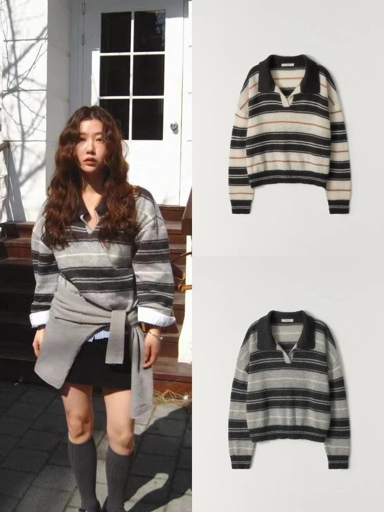 Loose Women's Ne Knitted Sweater Long Sve Overhead Striped Commute Sle Warmth Heating Autumn Season Single Piece
Loose Women's Ne Knitted Sweater Long Sve Overhead Striped Commute Sle Warmth Heating Autumn Season Single Piece