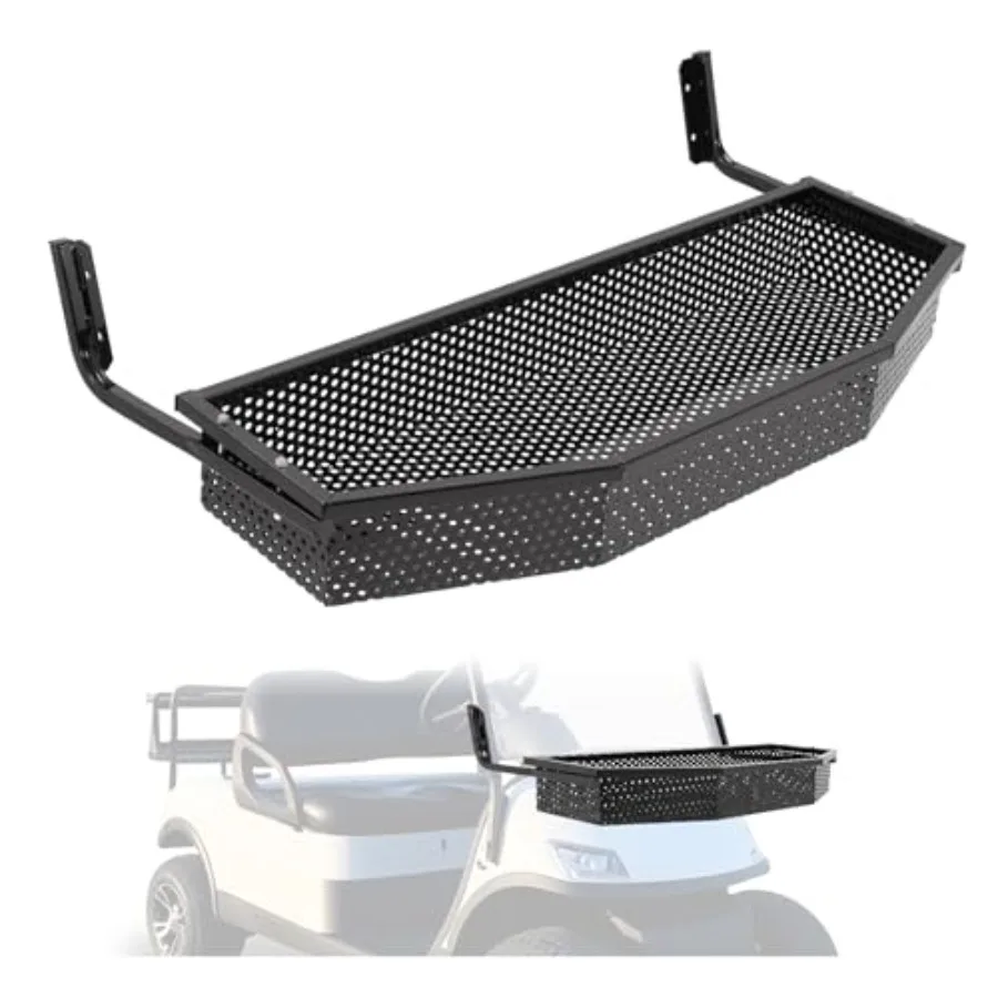 Front Cargo Basket Compatible with Icon/Advanced EV Golf Cart W/Mounting Brackets Black Steel Powder Coated Storage Basket
Front Cargo Basket Compatible with Icon/Advanced EV Golf Cart W/Mounting Brackets Black Steel Powder Coated Storage Basket