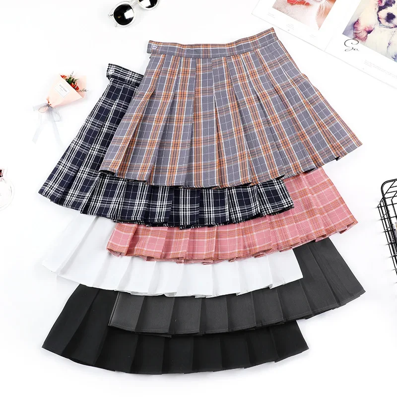 Women Summer Preppy Style Plaid Pleated Skirt School Uniform Anti Glare JK Skirt Harajuku Zipper Culotte High Waist A-line Skirt
Women Summer Preppy Style Plaid Pleated Skirt School Uniform Anti Glare JK Skirt Harajuku Zipper Culotte High Waist A-line Skirt