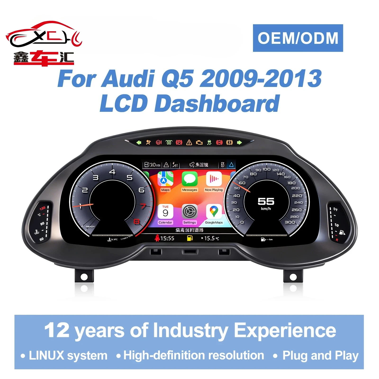 Navihua For Audi Q5 2009-2013 Car Upgrade LCD Instrument Linux System Auto Speedometer Carplay Virtual Cockpit Digital Cluster
Navihua For Audi Q5 2009-2013 Car Upgrade LCD Instrument Linux System Auto Speedometer Carplay Virtual Cockpit Digital Cluster
