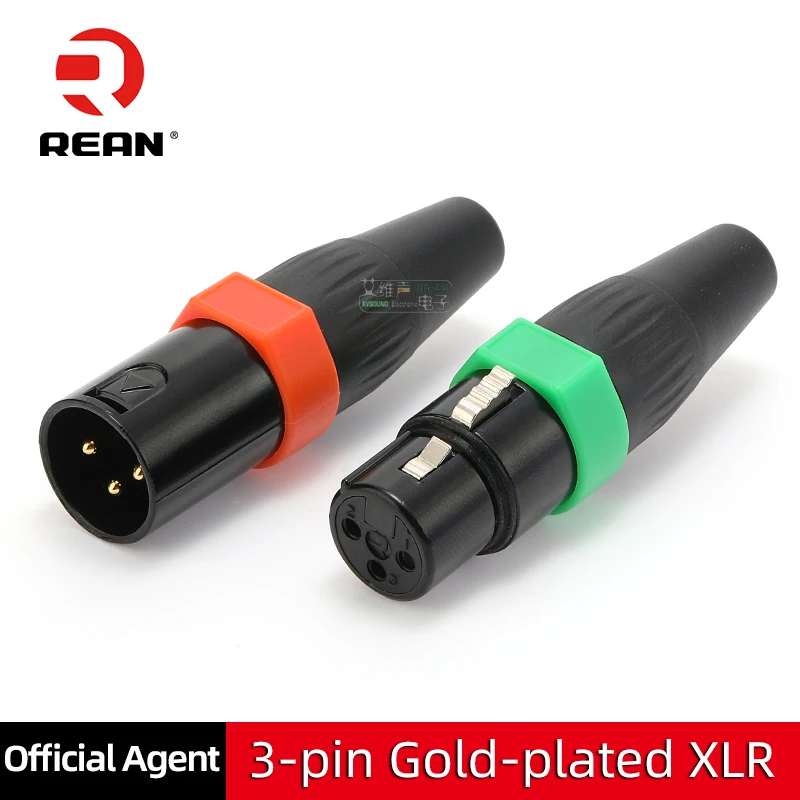 NUTRICK's REAN 3 Pin Gold-plated XLR Male/Female Plug Microphone Connector Metal Housing 3 Pore Balanced XLR Plug 1pcs
NUTRICK's REAN 3 Pin Gold-plated XLR Male/Female Plug Microphone Connector Metal Housing 3 Pore Balanced XLR Plug 1pcs