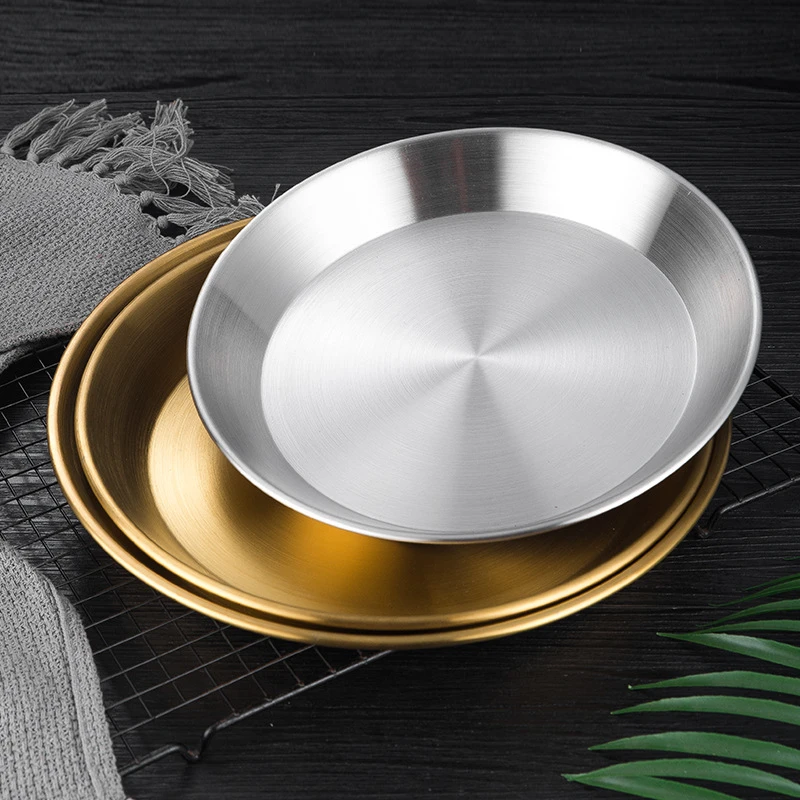 Round Stainless Steel Pizza Baking Pan Steamed Food Dumpling Serving Tray Kitchen Snack Storage Plate
Round Stainless Steel Pizza Baking Pan Steamed Food Dumpling Serving Tray Kitchen Snack Storage Plate