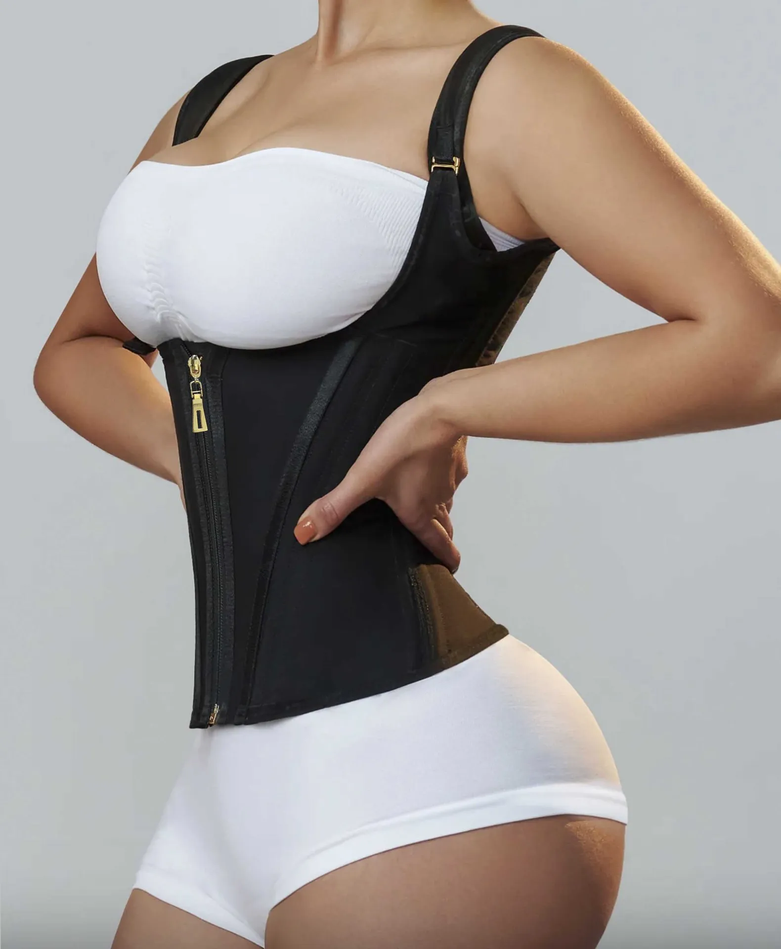 Fajas Colombianas Body Shaper Корректирующее белье Женский жилет Топы Корсет с двойной компрессией для тренировки талии Регулируемая молния и крючки для глаз
Fajas Colombianas Body Shaper Корректирующее белье Женский жилет Топы Корсет с двойной компрессией для тренировки талии Регулируемая молния и крючки для глаз